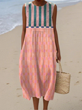 Lily™ | Pastellinraidallinen Midimekko