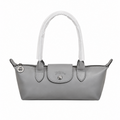 Le Pliage Xtra -nahkainen East-West-laukku – harmaa