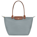 Longchamp Le Pliage – suuri ostoslaukku, Teräksenharmaa
